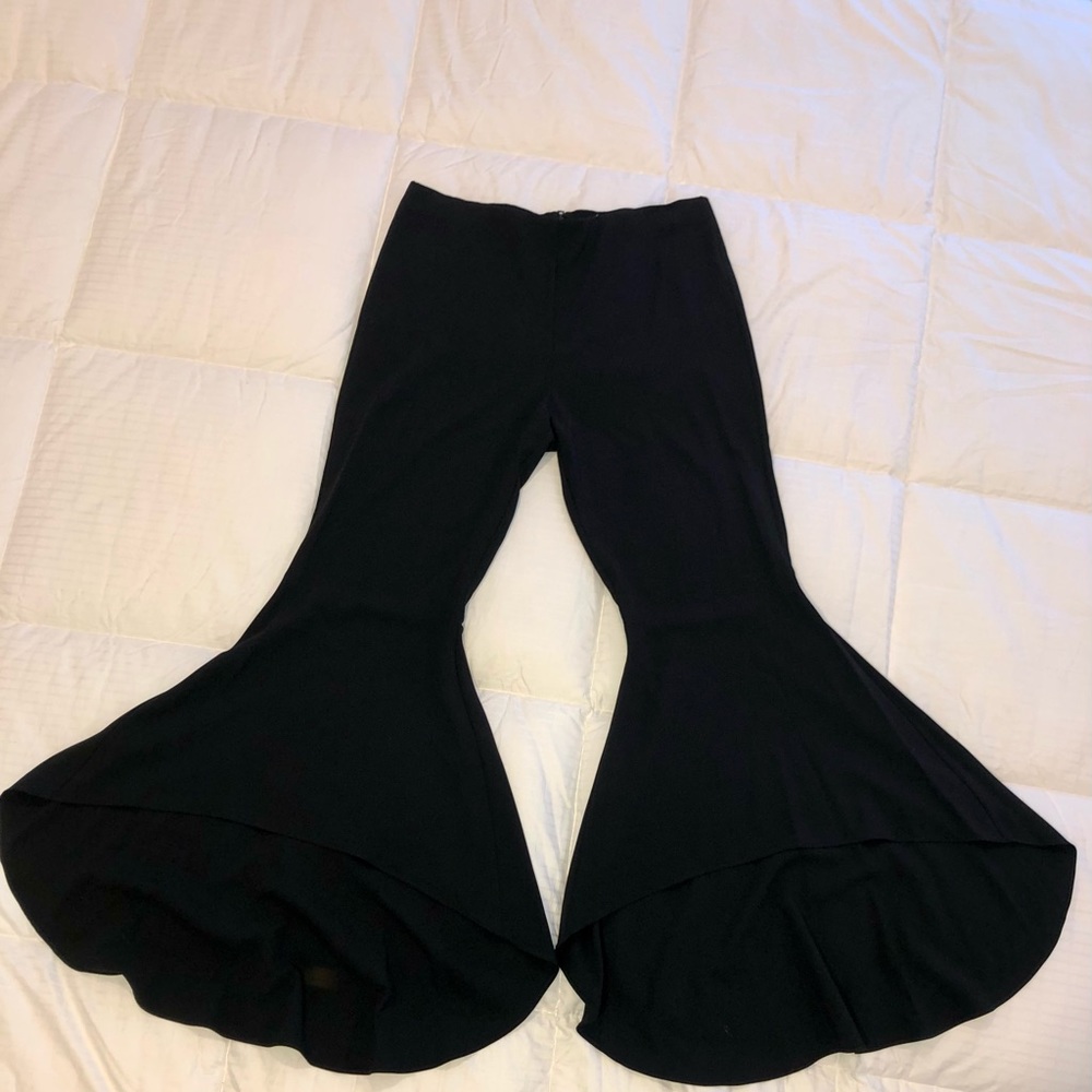 ALICE + OLIVIA Black Flare Pants